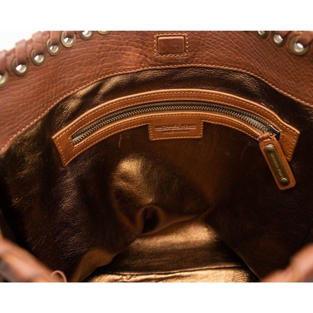 Michael Kors Collection Fringe Tassel Western Leather Hobo Bag MADE IN ITALY - Picture 7 of 10